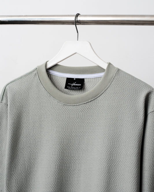 CAMIBUSO TEXTURIZADO COLOR VERDE SECO