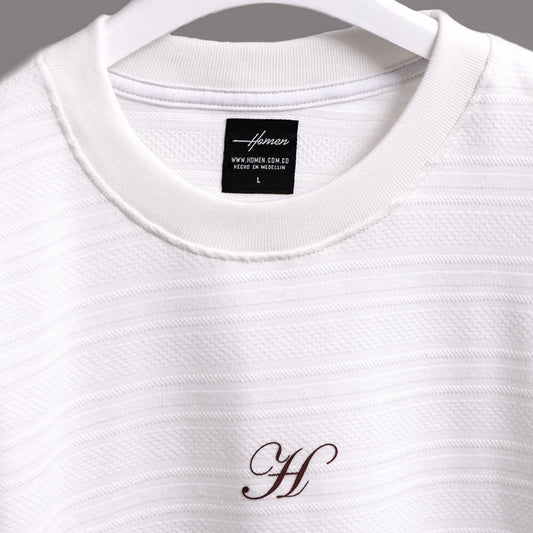 CAMISETA OVERSIZE TEXTURA NATIVA BLANCO HUESO