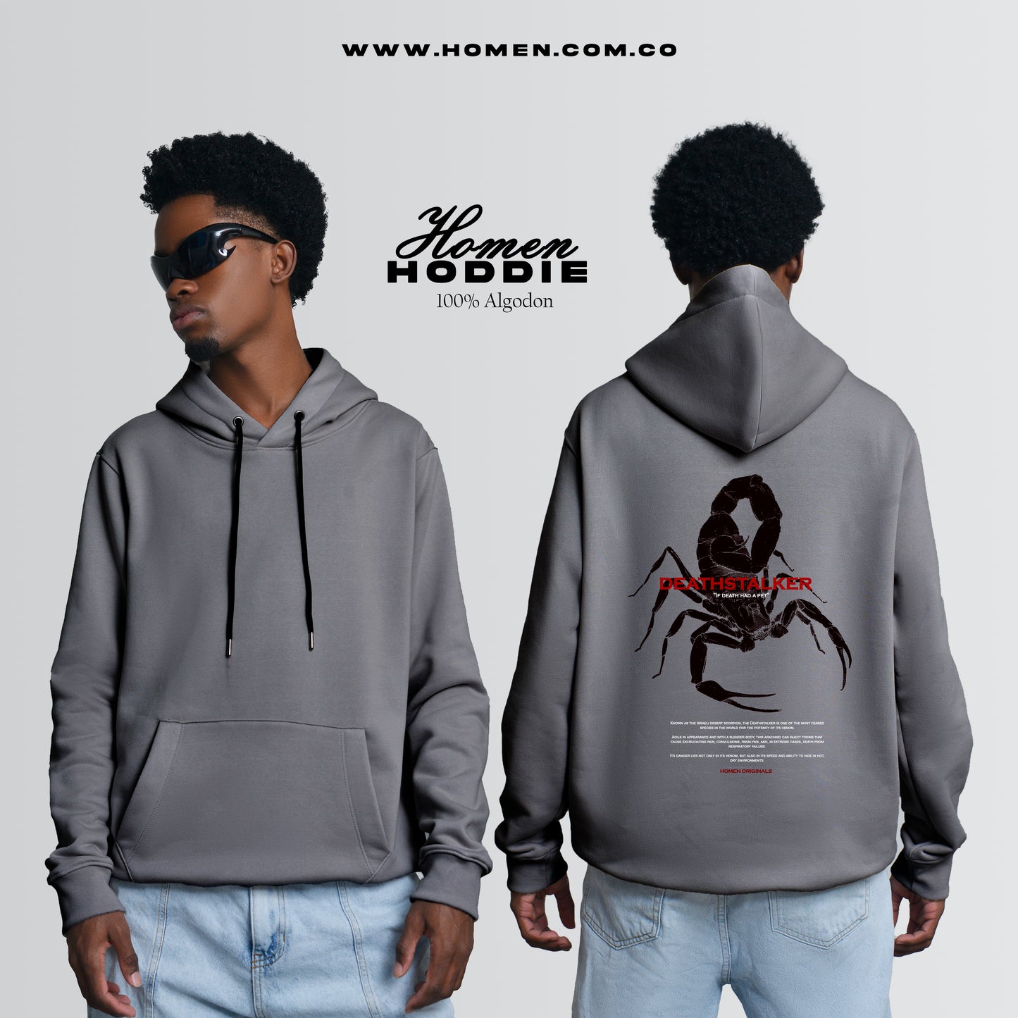 HODDIE PREMIUM COLOR GRIS OSCURO