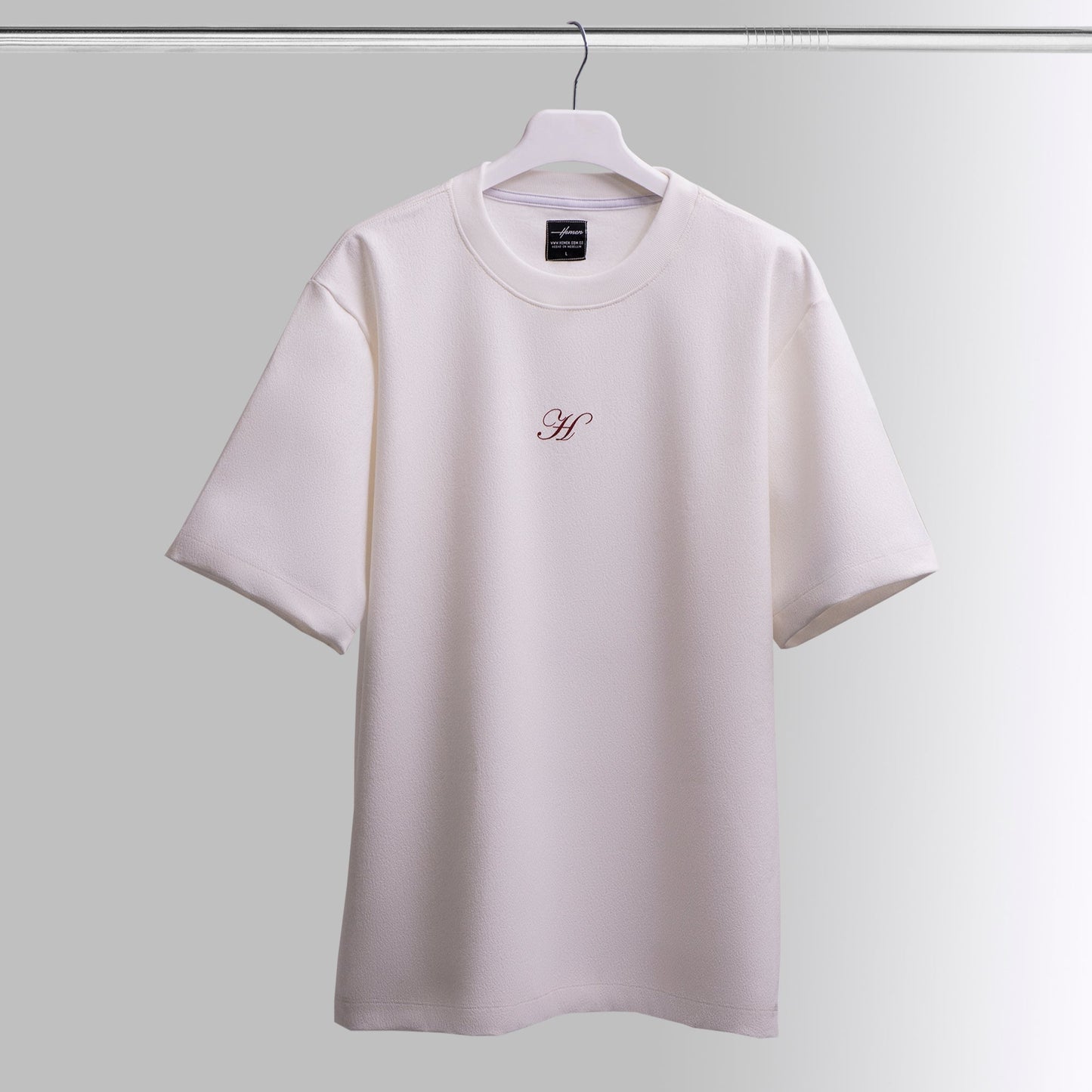 CAMISETA TEXTURIZADA MARMOL BLANCO HUESO