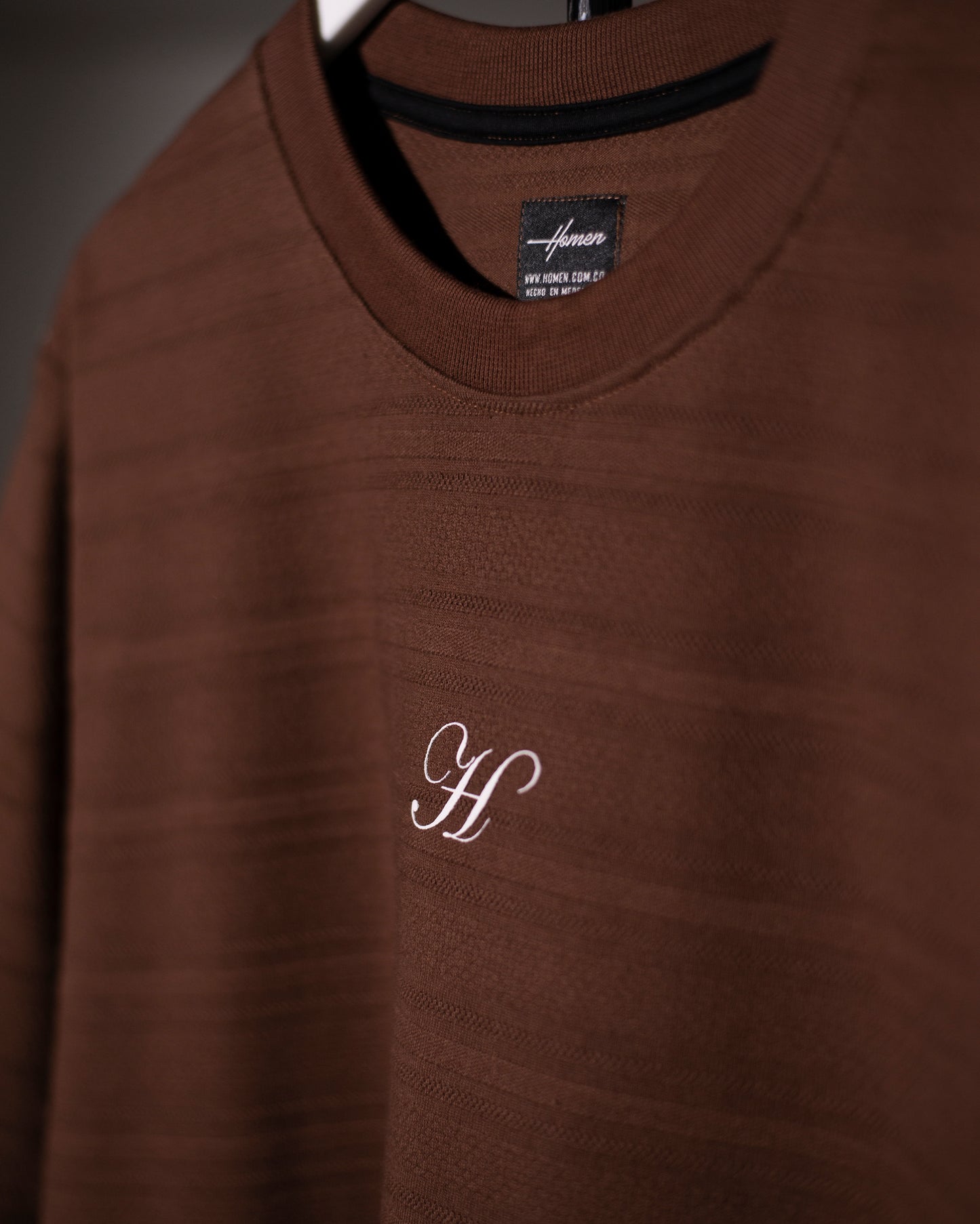 CAMISETA OVERSIZE TEXTURA NATIVA CHOCOLATE