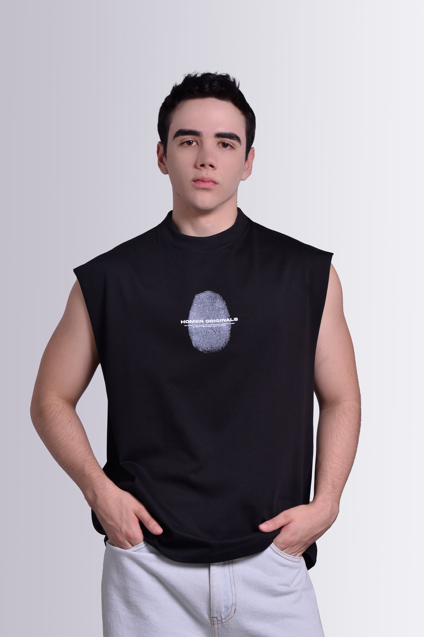 CAMISILLA TANK NEGRA HUELLA