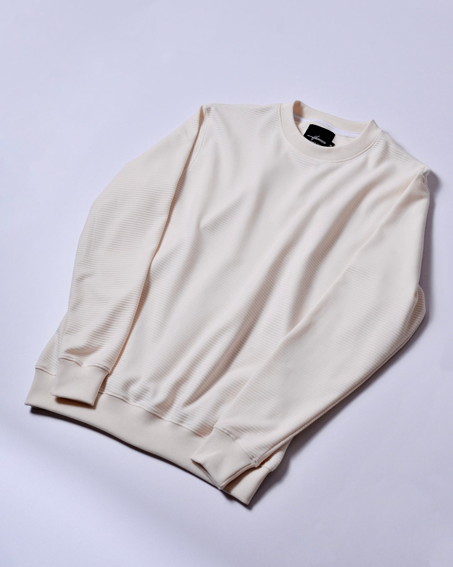 CAMIBUSO TEXTURIZADO RAYAS COLOR ARENA