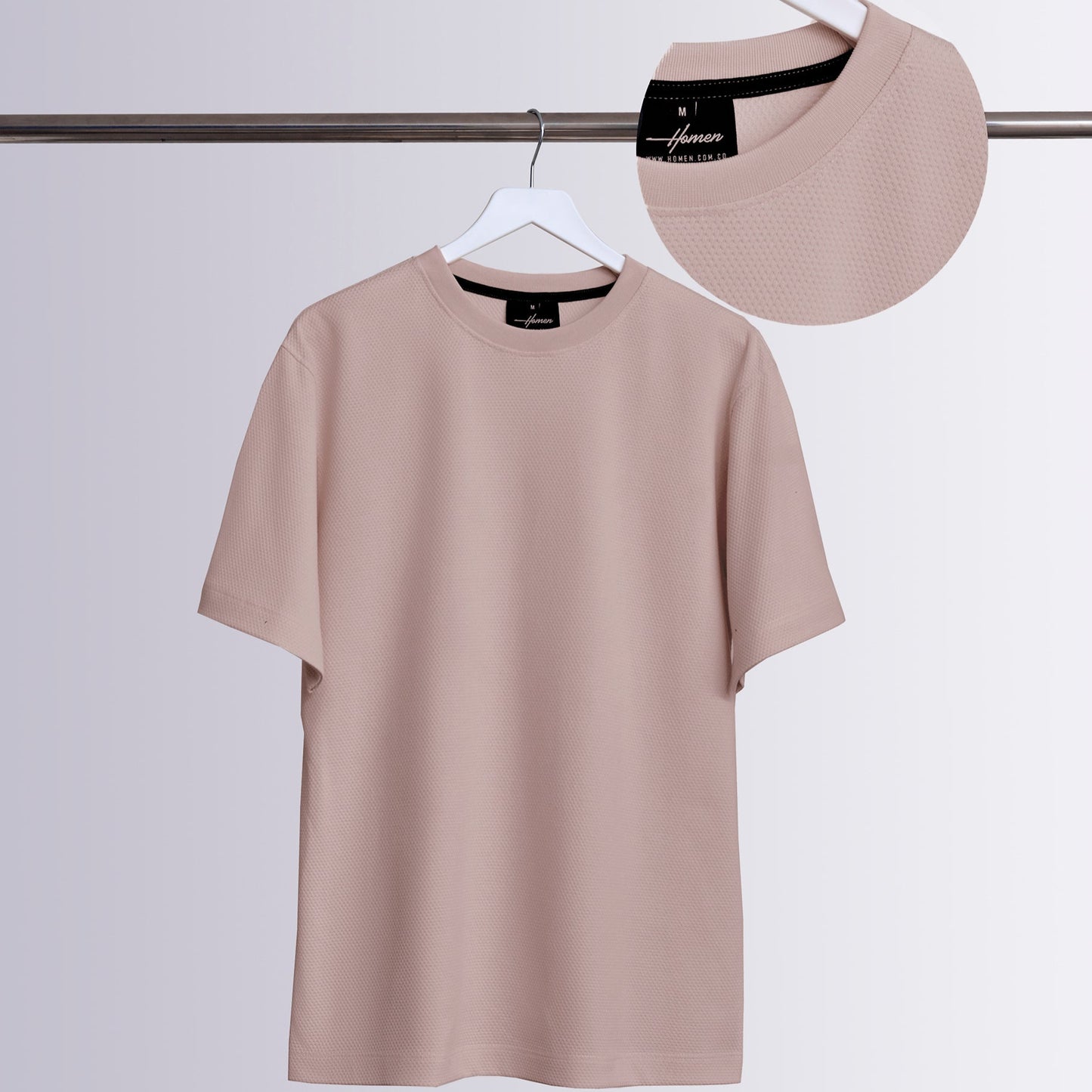 CAMISETA OVERSIZE TEXTURIZADA BEIGE