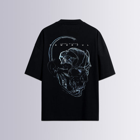CAMISETA OVERSIZE NEGRA POWERFUL