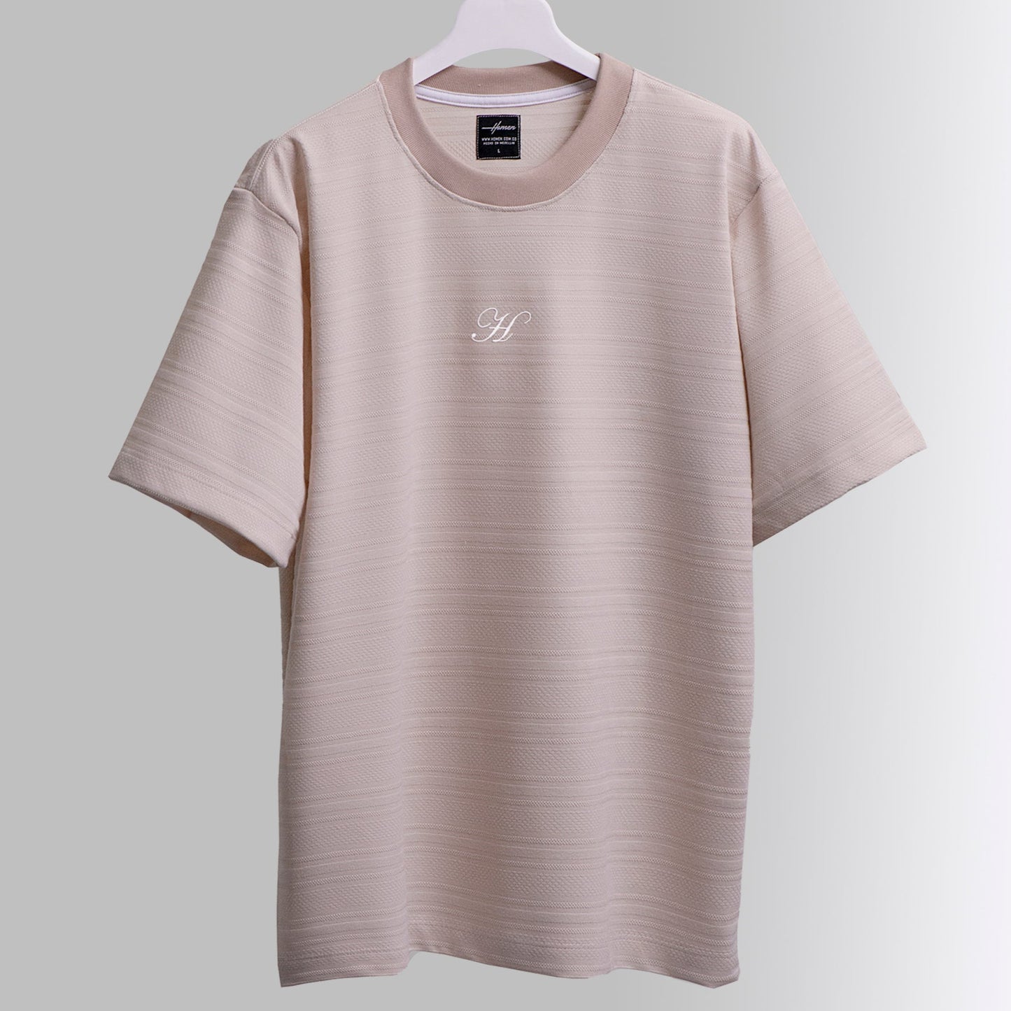 CAMISETA OVERSIZE TEXTURA NATIVA BEIGE