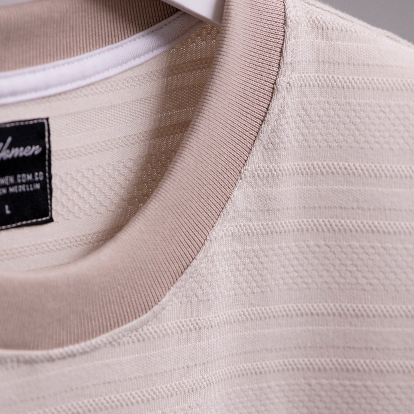 CAMISETA OVERSIZE TEXTURA NATIVA BEIGE