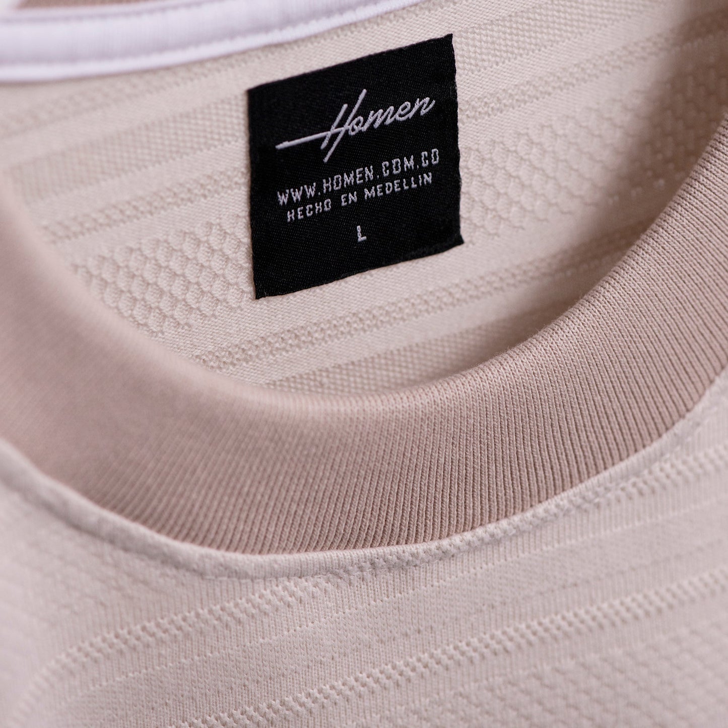 CAMISETA OVERSIZE TEXTURA NATIVA BEIGE