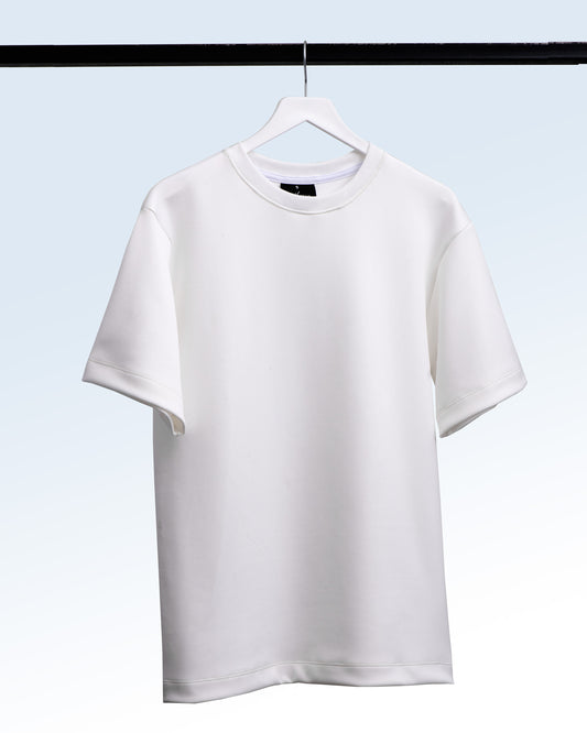 CAMISETA OVERSIZE TACTO SUAVE ANTI ARRUGAS COLOR BLANCO HUESO