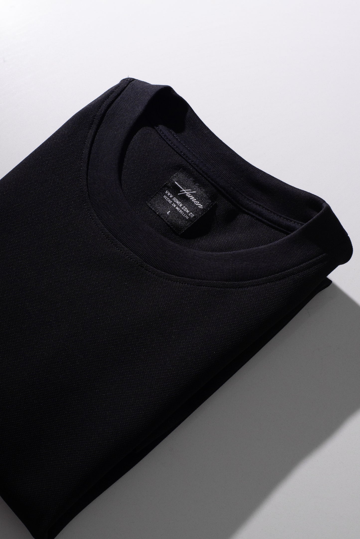 CAMISETAS OVERSIZE CON MINITEXTURA NEGRO