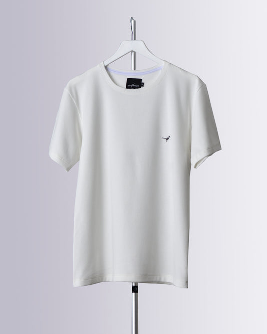 CAMISETA SLIM FIT BLANCO HUESO