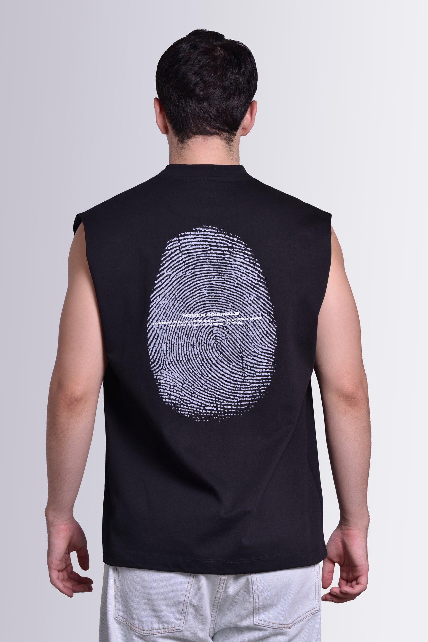 CAMISILLA TANK NEGRA HUELLA