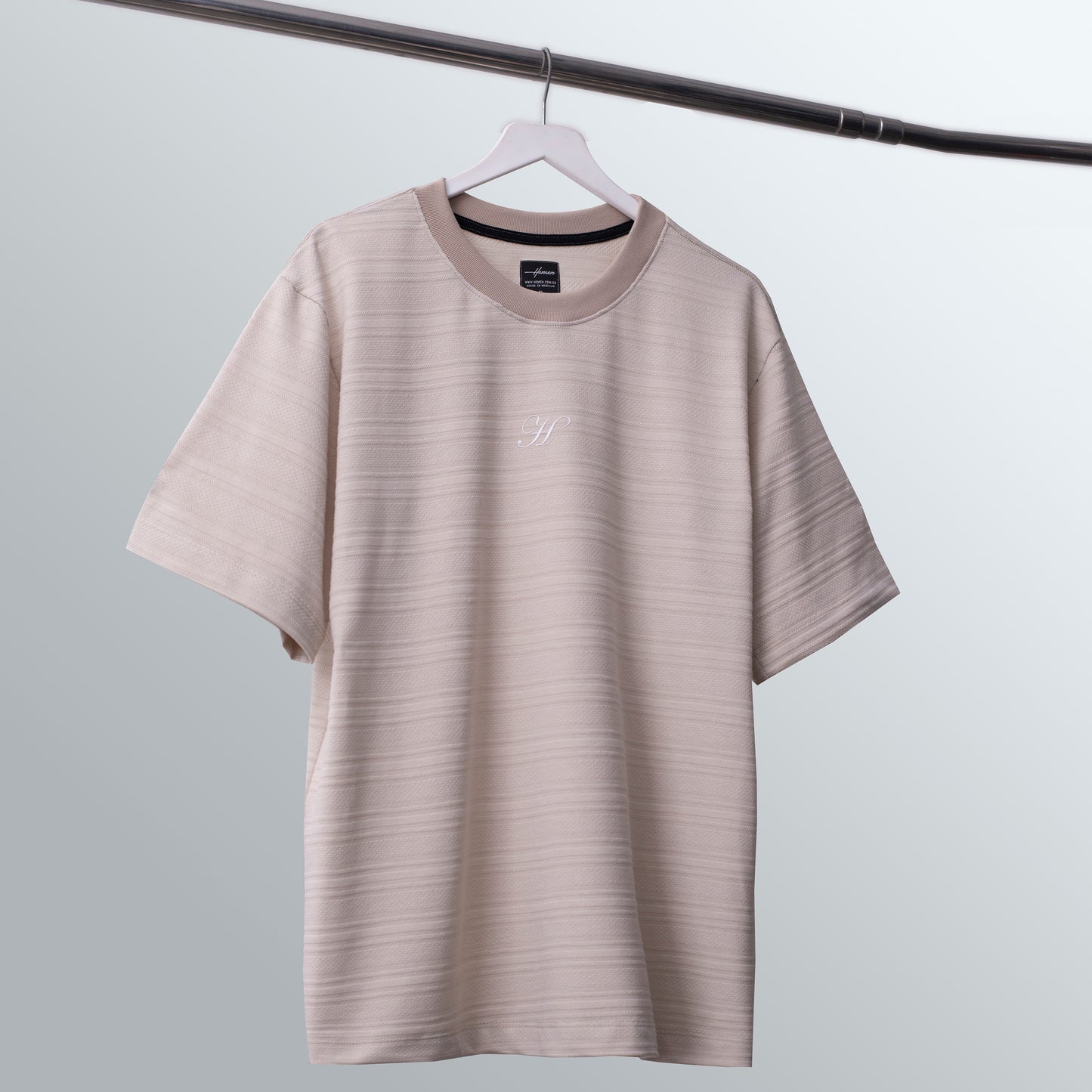 CAMISETA OVERSIZE TEXTURA NATIVA BEIGE