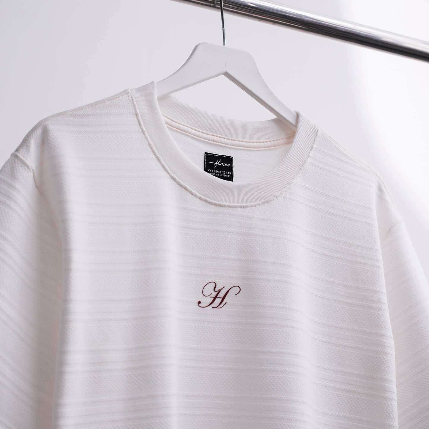 CAMISETA OVERSIZE TEXTURA NATIVA BLANCO HUESO