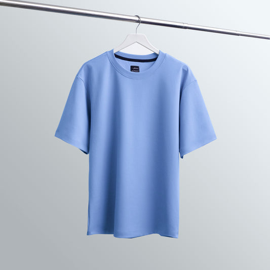 CAMISETA OVERSIZE ULTRA PREMIUM AZUL HORTENCIA