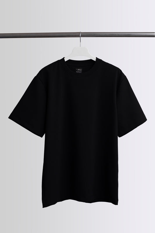 CAMISETAS OVERSIZE CON MINITEXTURA NEGRO